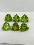 10MM Peridot Trillion faceted Pack of 1 PC - Natural Peridot Trillion Cut - Peridot loose Stones .Peridot faceted cabs