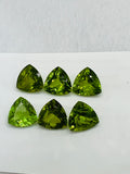 10MM Peridot Trillion faceted Pack of 1 PC - Natural Peridot Trillion Cut - Peridot loose Stones .Peridot faceted cabs