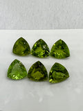 10MM Peridot Trillion faceted Pack of 1 PC - Natural Peridot Trillion Cut - Peridot loose Stones .Peridot faceted cabs