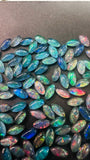 Australian Opal Marquise 3X6 / 4x8 mm Cabs -AAA Quality, Opal Triplet Cabochon - Australian Opal Cabochon, flat bottom.