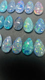 Australian Opal Pear Cabs 13x8 mm - Pack of 1 Pieces -AAA Quality, Opal Triplet Cabochon - Australian Opal Pear Cabochon, flat bottom