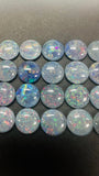 Australian Opal 10 mm Cabs, Pack of 1 Pieces AAA Quality (Code B-) Opal Triplet Cabochon - Australian Opal Round Cabochon, flat bottom.