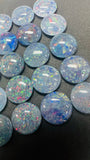 Australian Opal 10 mm Cabs, Pack of 1 Pieces AAA Quality (Code B-) Opal Triplet Cabochon - Australian Opal Round Cabochon, flat bottom.