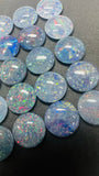 Australian Opal 10 mm Cabs, Pack of 1 Pieces  AAA Quality (Code B-) Opal Triplet Cabochon - Australian Opal Round Cabochon, flat bottom.