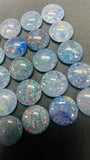 Australian Opal 10 mm Cabs, Pack of 1 Pieces AAA Quality (Code B-) Opal Triplet Cabochon - Australian Opal Round Cabochon, flat bottom.