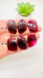 Garnet Rose Cut Fancy Shape • Code i1- i6 • Garnet Faceted Cut (Polki)  •  AAA Quality- Best for Jewelry making • One Side Cutting