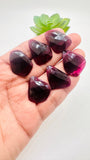 Garnet Rose Cut Fancy Shape • Code i7- i12 • Garnet Faceted Cut (Polki)  •  AAA Quality- Best for Jewelry making • One Side Cutting