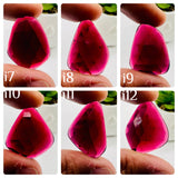 Garnet Rose Cut Fancy Shape • Code i7- i12 • Garnet Faceted Cut (Polki)  •  AAA Quality- Best for Jewelry making • One Side Cutting