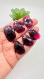 Garnet Rose Cut Fancy Shape • Code i13- i18 • Garnet Faceted Cut (Polki)  •  AAA Quality- Best for Jewelry making • One Side Cutting