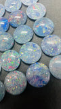 Australian Opal 10 mm Cabs, Pack of 1 Pieces  AAA Quality (Code B-) Opal Triplet Cabochon - Australian Opal Round Cabochon, flat bottom.