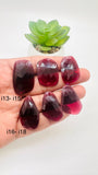 Garnet Rose Cut Fancy Shape • Code i13- i18 • Garnet Faceted Cut (Polki)  •  AAA Quality- Best for Jewelry making • One Side Cutting