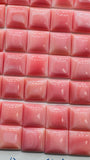 Queen Conch Shell Square Cabs • 12 mm Size • Pack of 2 Pcs • AAA Quality • Flat Back • Queen Conch Cabochons