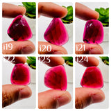 Garnet Rose Cut Fancy Shape • Code #i19- i23 • Garnet Faceted Cut (Polki)  •  AAA Quality- Best for Jewelry making • One Side Cutting