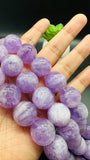Lavender Amethyst 12MM Round Beads, -light Purple Color Beads- Good Quality Length 15.5 Inch, Origin Brazil.