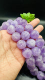 Lavender Amethyst 12MM Round Beads, -light Purple Color Beads- Good Quality Length 15.5 Inch, Origin Brazil.