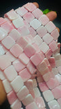 Queen Conch Shell Square Beads • 14 mm Size • Length 40 cm • AAA Quality • Natural Pink Queen Conch Shell Beads