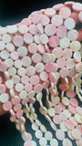 Queen Conch Shell Coin Beads • 10/12/14 mm Size • Length 40 cm • AAA Quality • Natural Pink Queen Conch Shell Beads
