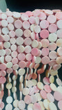 Queen Conch Shell Coin Beads • 10/12/14 mm Size • Length 40 cm • AAA Quality • Natural Pink Queen Conch Shell Beads