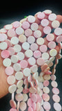 Queen Conch Shell Coin Beads • 10/12/14 mm Size • Length 40 cm • AAA Quality • Natural Pink Queen Conch Shell Beads