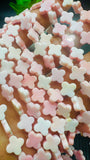 Queen Conch Shell Cross Beads • 10 mm Size • Length 40 cm • AAA Quality • Natural Pink Queen Conch Shell Beads