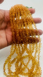 Dark Yellow Sapphire Faceted Drop Beads 2.8x4 mm size - Code#B1 - 16 Inch Length - Natural Sapphire Beads