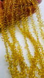 Yellow Sapphire Faceted Drop Beads 2.8x4 mm size - Code#B2- 16 Inch Length - Natural Sapphire Beads