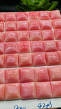 Queen Conch Shell Square Cabs • 12 mm Size • Pack of 2 Pcs • AAA Quality • Flat Back • Queen Conch Cabochons