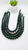 Chrome Diopside Round Beads 10 mm size - AAAA Quality - 40 cm Length- Chrome Diopside Beads