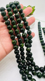 Chrome Diopside Round Beads 10 mm size - AAAA Quality - 40 cm Length- Chrome Diopside Beads