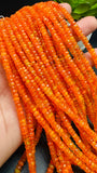 Orange Opal Faceted Roundel Beads - 16 Inch Strand- AAA Quality - Ethiopian opal Beads- Coated Color Beads