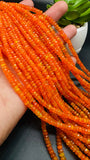 Orange Opal Faceted Roundel Beads - 16 Inch Strand- AAA Quality - Ethiopian opal Beads- Coated Color Beads