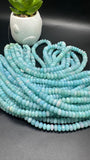 Sky Blue Opal Faceted,5mm Roundel Beads - 16 Inch Strand- AAA Quality - Ethiopian opal Beads- Coated Color Beads