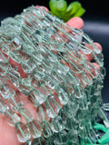 Prasiolite Faceted Nugget Beads- length 8 Inch- AAAA Quality Beads - Prasiolite Beads