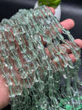 Prasiolite Faceted Nugget Beads- length 8 Inch- AAAA Quality Beads - Prasiolite Beads