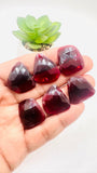 Garnet Rose Cut Fancy Shape • Code #i19- i23 • Garnet Faceted Cut (Polki)  •  AAA Quality- Best for Jewelry making • One Side Cutting