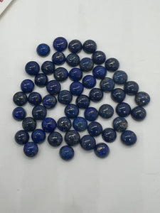 6mm Round Blue Lapis Lazuli Cabochon | Pack of 6 Pcs | AA Quality | Round Lapis Cabochons |  6mm Lapis Cabochons | Lapis Golden Pyrite