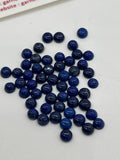 4mm Round Blue Lapis Lazuli Cabochon | Pack of 8 Pcs | AA Quality | Round Lapis Cabochons | 4mm Lapis Cabochons | Lapis Golden Pyrite