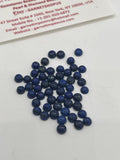 5mm Round Blue Lapis Lazuli Cabochon | Pack of 6 Pcs | AA Quality | Round Lapis Cabochons | 5mm Lapis Cabochons | Lapis Golden Pyrite