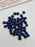 5mm Round Blue Lapis Lazuli Cabochon | Pack of 6 Pcs | AA Quality | Round Lapis Cabochons | 5mm Lapis Cabochons | Lapis Golden Pyrite