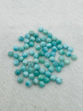 Larimar Cabochon 4mm Size • Pack of 6 Pcs • Natural Larimar Round Cabochon • Larimar Cabs • Origin Dominican Republic