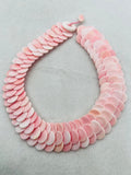 Queen Conch Shell Necklace, AAA Quality • Natural Pink Queen Conch Shell Beads, Handmade Necklace, coin shape necklace 15mm size of coins.