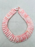 Queen Conch Shell Necklace, AAA Quality • Natural Pink Queen Conch Shell Beads, Handmade Necklace, coin shape necklace 15mm size of coins.
