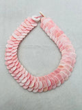 Queen Conch Shell Necklace, AAA Quality • Natural Pink Queen Conch Shell Beads, Handmade Necklace, coin shape necklace 15mm size of coins.