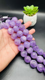 Lavender Amethyst 12MM Round Beads, -light Purple Color Beads- Good Quality Length 15.5 Inch, Origin Brazil.