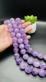 Lavender Amethyst 12MM Round Beads, -light Purple Color Beads- Good Quality Length 15.5 Inch, Origin Brazil.