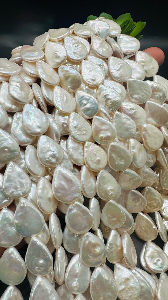 Pearl Pear Beads 14x18 mm Size AAA Quality - Natural Freshwater Pearl Beads - Length 40 cm