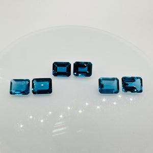 London Blue Topaz Faceted Octagon 8x10 mm - Pack of 1 Piece - AAA Quality - Loose gemstone - London Blue topaz Cut