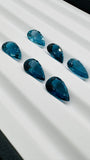 Blue Topaz Faceted Pear 9x13 mm - Pack of 1 Piece - AAA Quality - Loose gemstone - London Blue topaz Cut