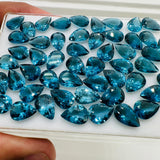 Blue Topaz Faceted Pear 7x10 mm - Pack of 1 Piece - AAA Quality - Loose gemstone - London Blue topaz Cut