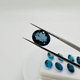 Blue Topaz Faceted Oval 10x12 mm - Pack of 1 Piece - AAA Quality - Loose gemstone - London Blue topaz Cut